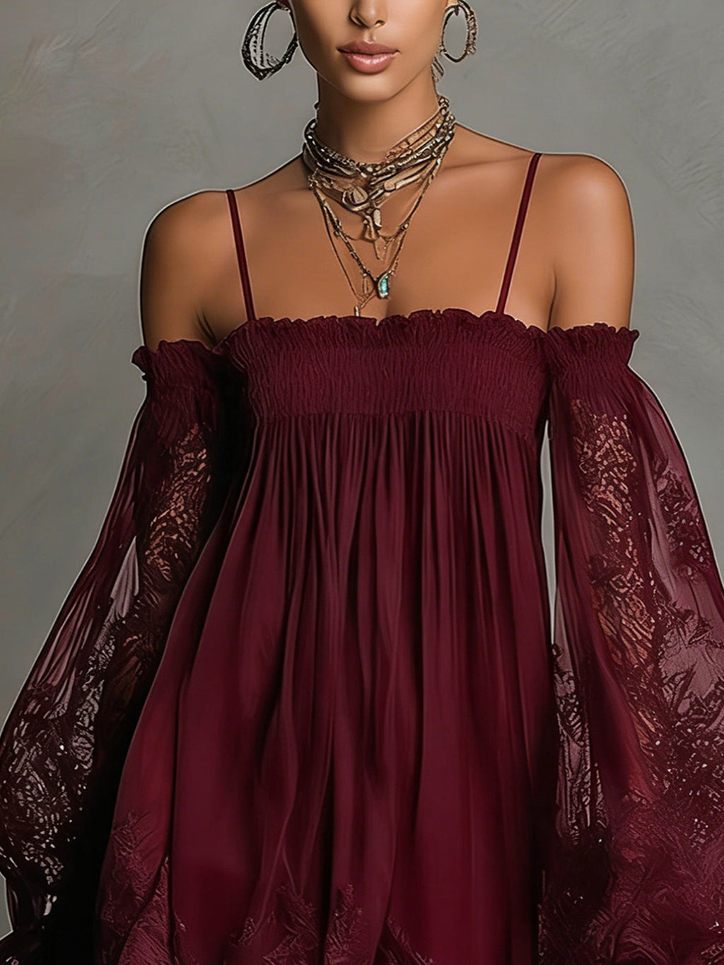 Noelia | Vestido Mini Chiffon Azul Navy