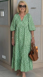 Vestido Maxi Verde Bohemio