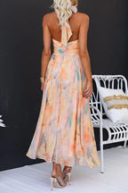 Halter™ - Vestido maxi con estampado