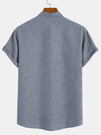 Leblanc™ | Camisa elegante de manga corta y cuello alto