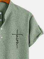 Leblanc™ | Camisa elegante de manga corta y cuello alto