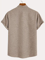 Leblanc™ | Camisa elegante de manga corta y cuello alto