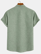 Leblanc™ | Camisa elegante de manga corta y cuello alto