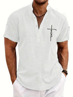 Leblanc™ | Camisa elegante de manga corta y cuello alto