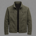 Chaqueta de algodón vintage con cremallera
