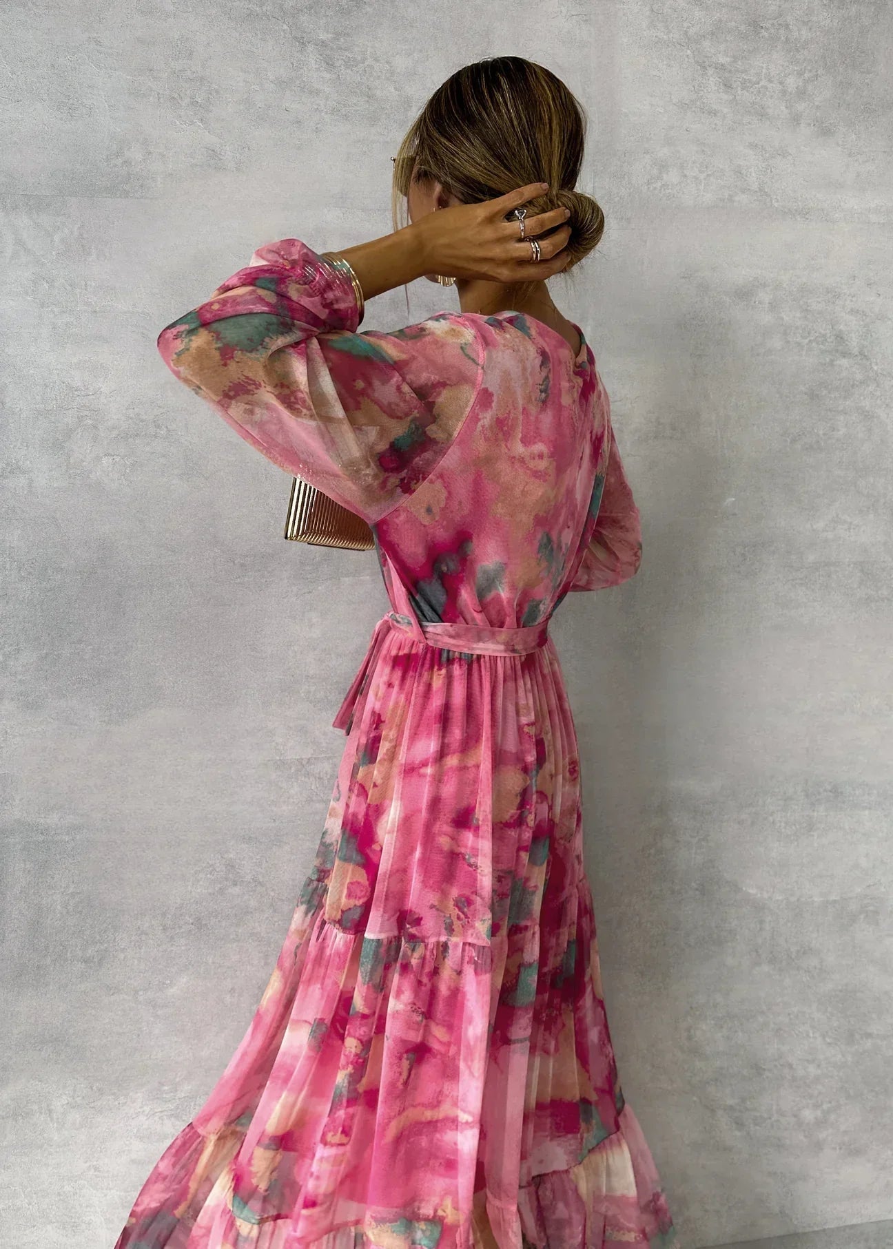 Daniela - Vestido Cruzado Floral Elegante