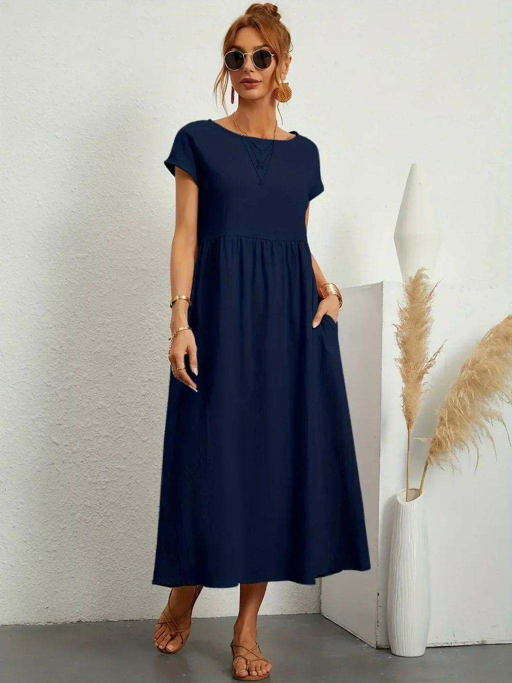 Gabrielle™ — Vestido midi fluido, elegancia atemporal