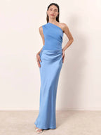 Luna™ | Vestido Maxi de Satén con apertura – Elegancia para la noche