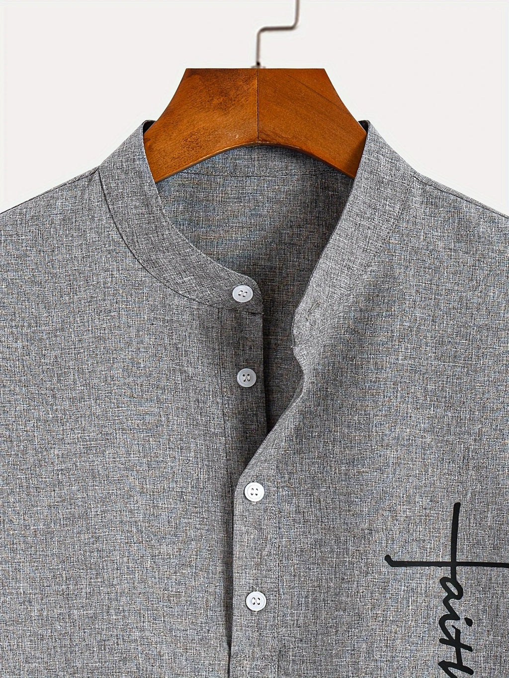 Leblanc™ | Camisa elegante de manga corta y cuello alto