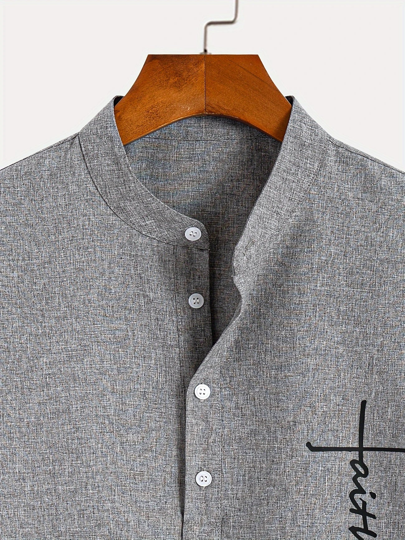 Leblanc™ | Camisa elegante de manga corta y cuello alto