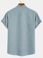 Leblanc™ | Camisa elegante de manga corta y cuello alto