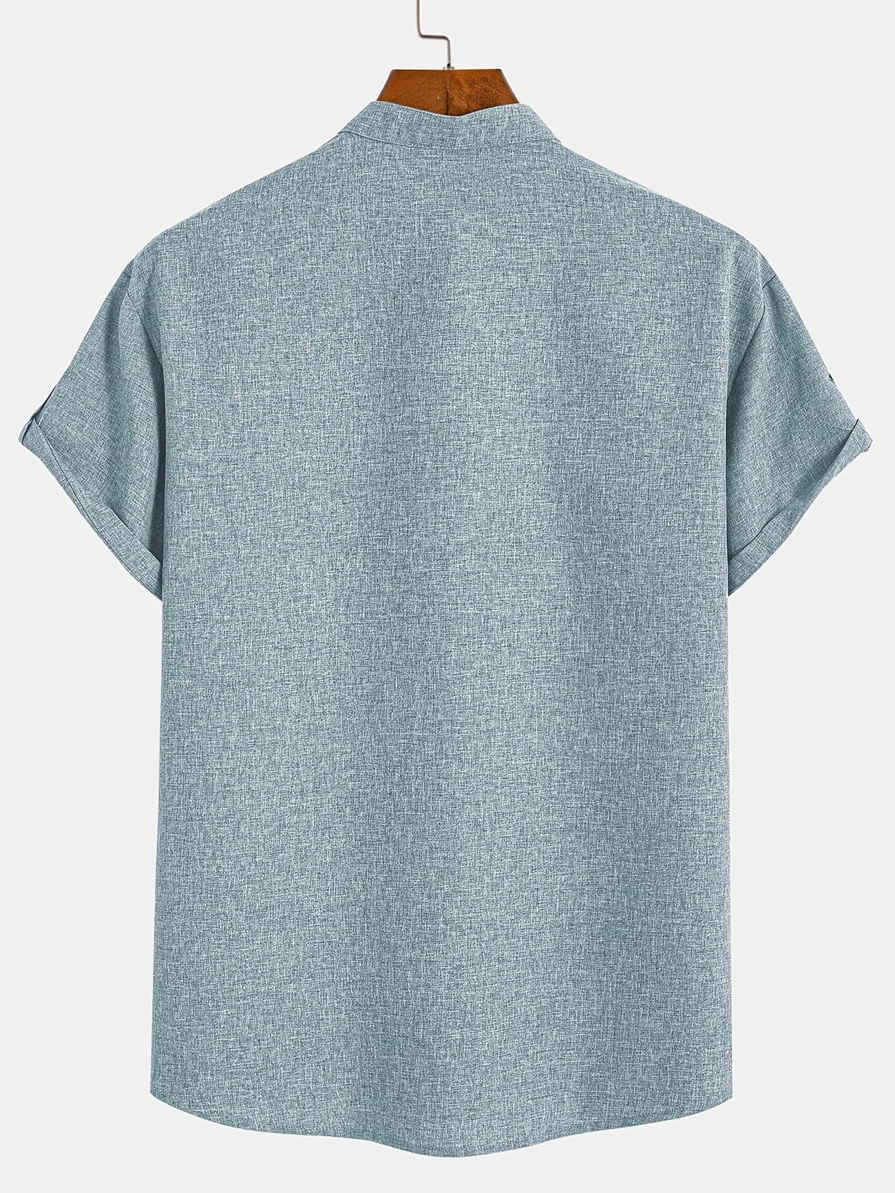 Leblanc™ | Camisa elegante de manga corta y cuello alto