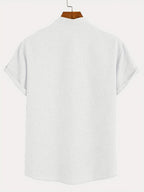 Leblanc™ | Camisa elegante de manga corta y cuello alto