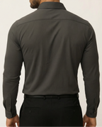 Camisa azul elastizada