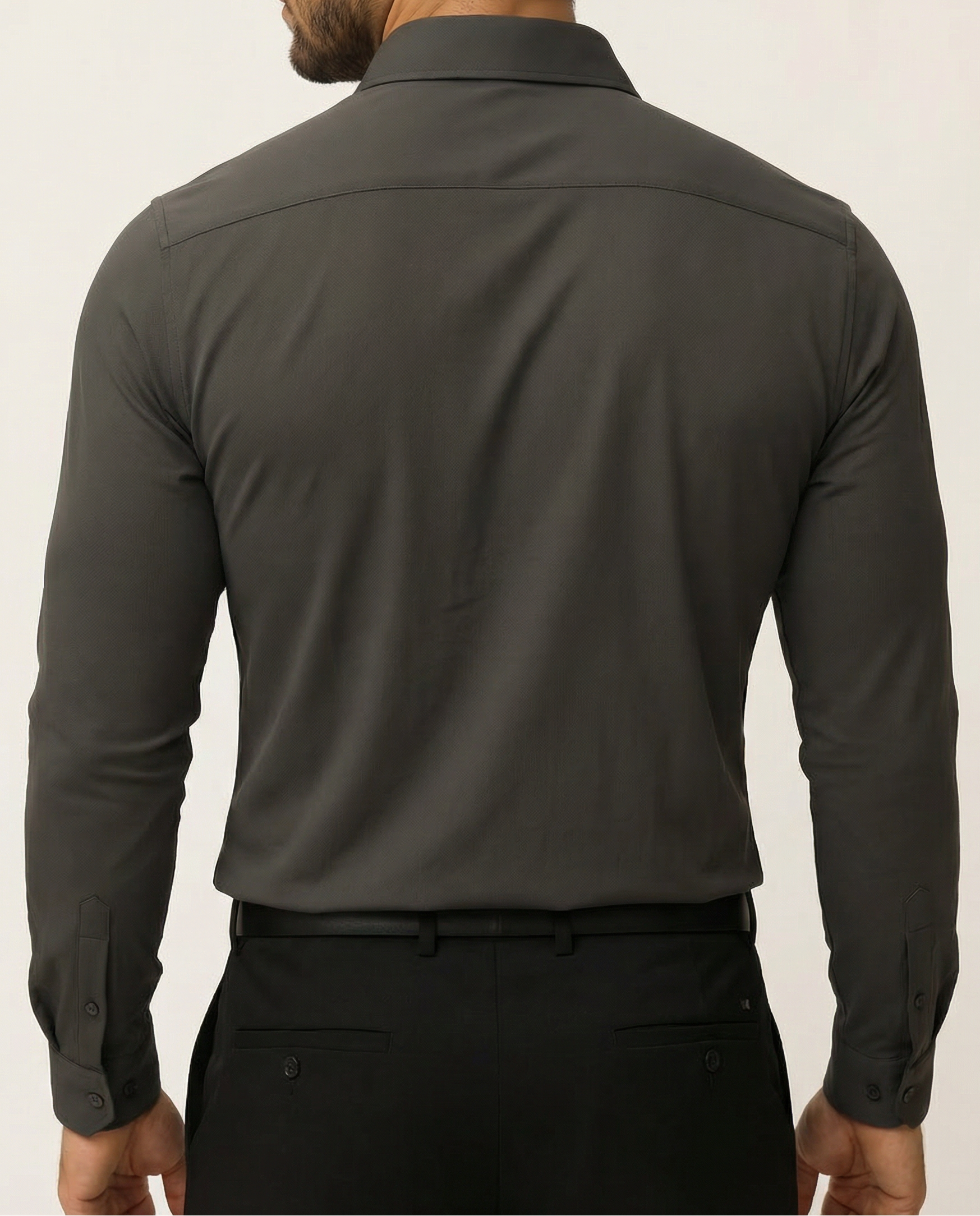 Camisa azul elastizada