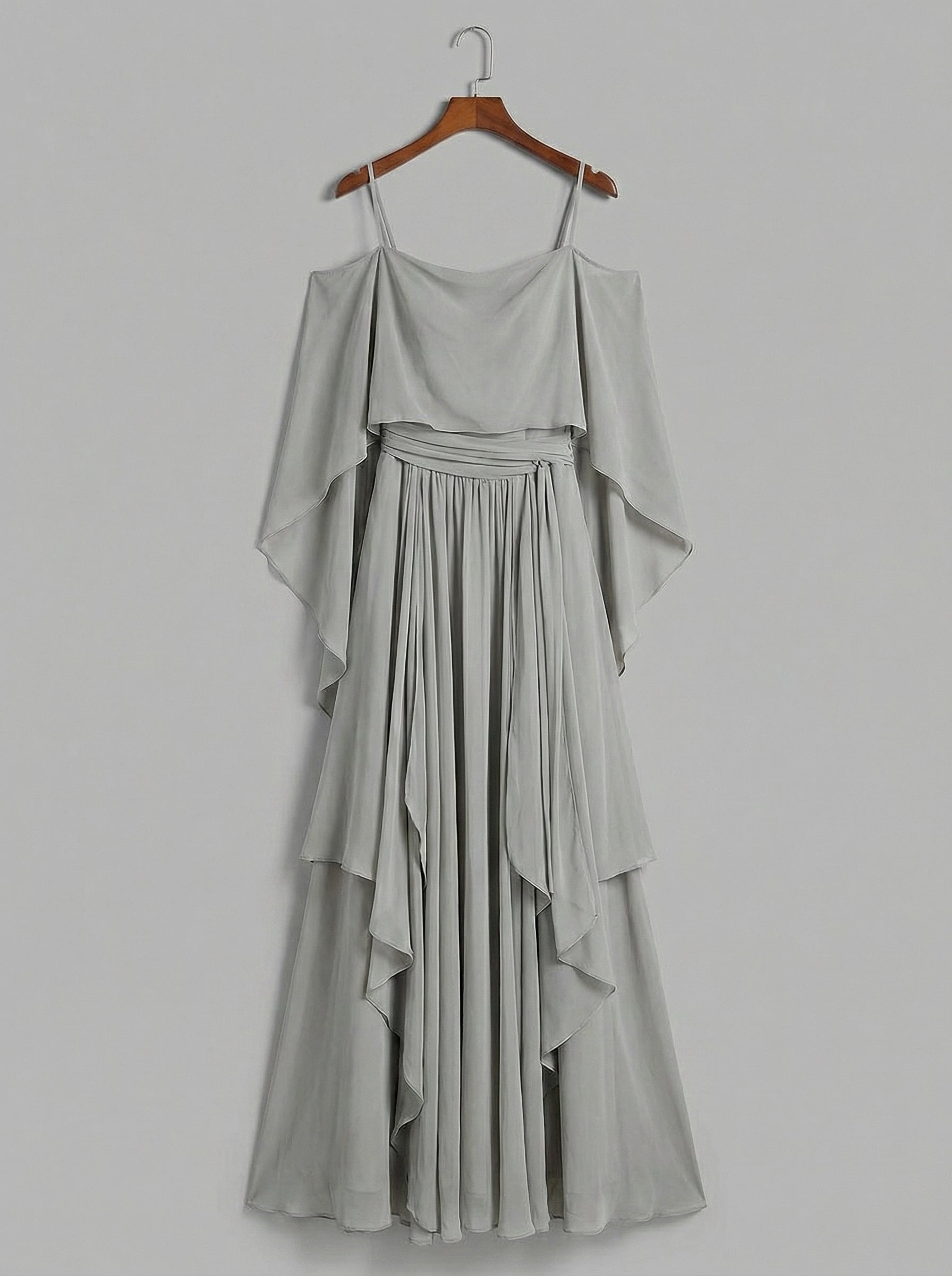 Isabela | Conjunto Fluido Gris con Top y Pantalón