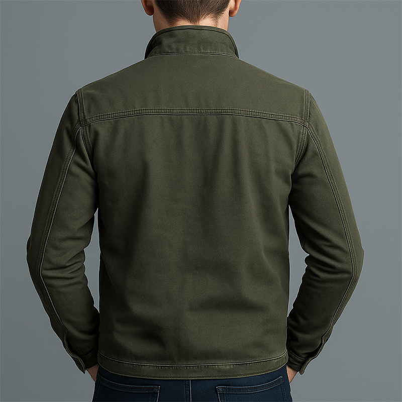 Chaqueta de algodón vintage con cremallera